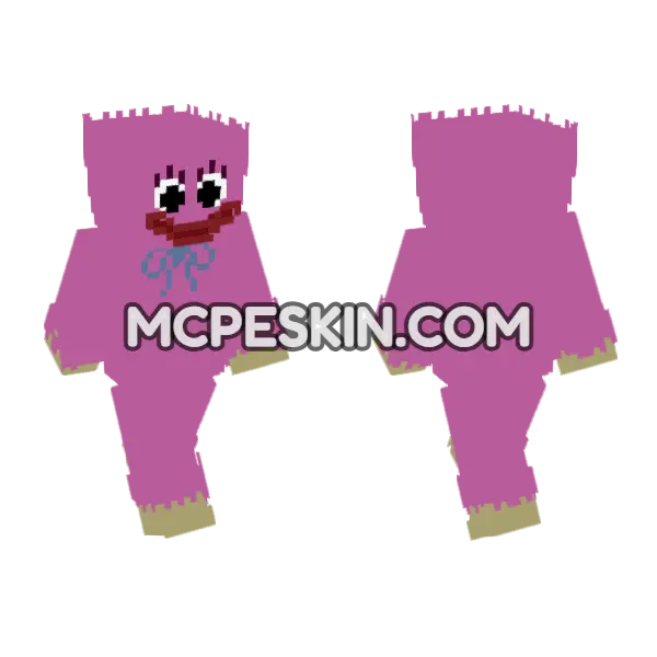 Pink Huggy Wuggy, front and back