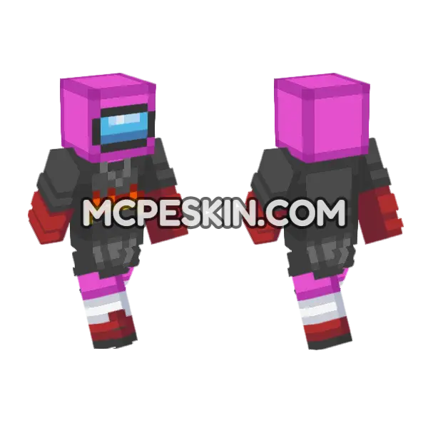 Pink Imposter Skin Minecraft Bedrock skin, front and back