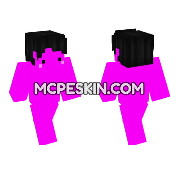 Pink Jumpsuit Character Minecraft Bedrock skin, front and back