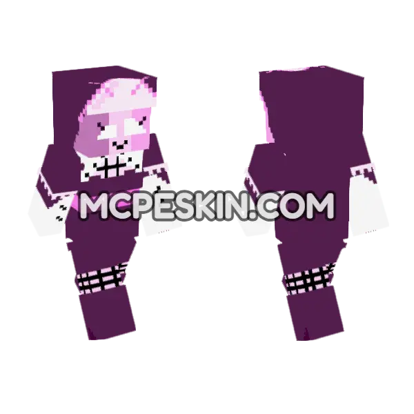 Pink Kawaii Face, front and back