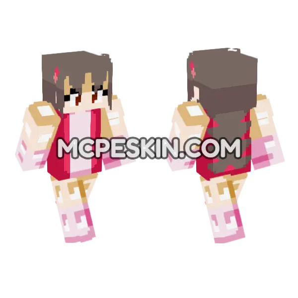 Pink Maid Outfit, front and back