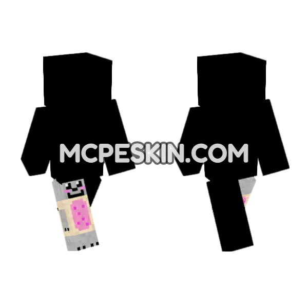 Pink Nyan Cat Outfit, front and back