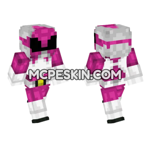Pink Ranger Skin Minecraft Bedrock skin, front and back