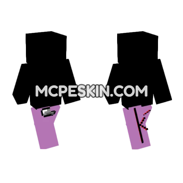 Pink Skinus Minecraft Bedrock skin, front and back