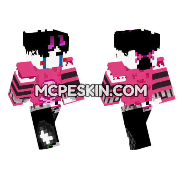 Pink Skull Hoodie, front and back
