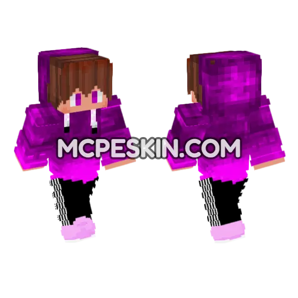 Pink Sonic Skin Minecraft Bedrock skin, front and back