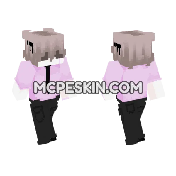 Pink Suit Guy, front and back