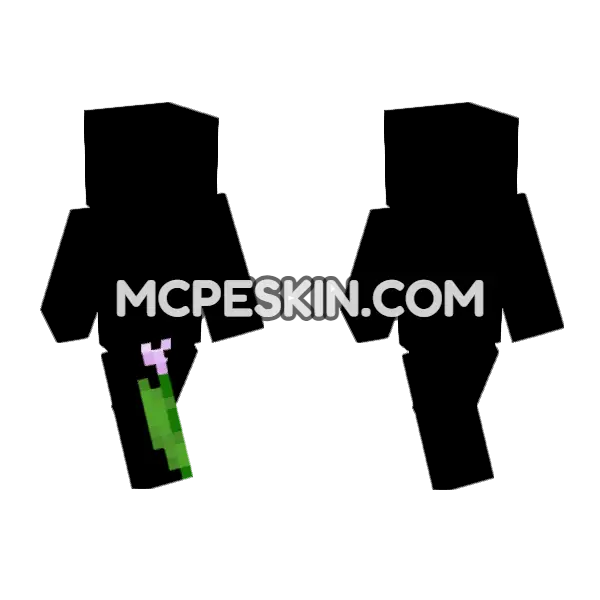 Pink Tulip Skin Minecraft Bedrock skin, front and back