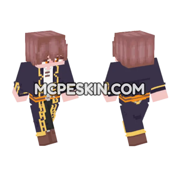 Pirate Noi Aphmau Mermaid Minecraft Bedrock skin, front and back