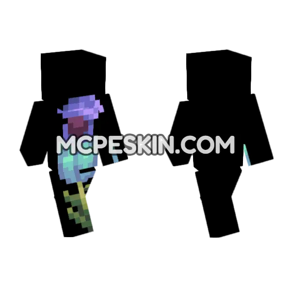 Pitcher Plant Minecraft Bedrock skin, front and back