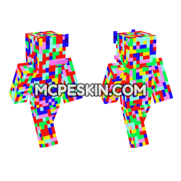 Pixel Art Skin Minecraft Bedrock skin, front and back