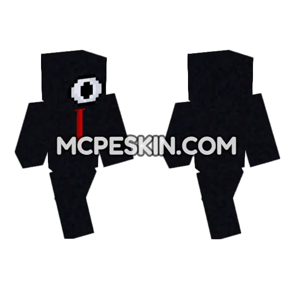 Pixel Ghost Minecraft Bedrock skin, front and back