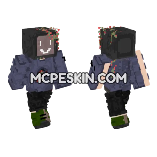 Plant Pot Character, front and back
