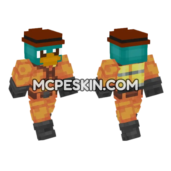 Platypus Skin Minecraft Bedrock skin, front and back
