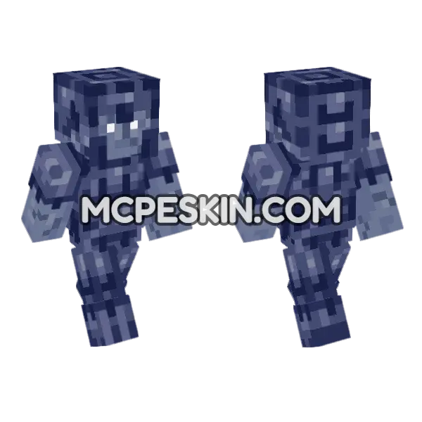 Plozoni Charon Cracked Minecraft Bedrock skin, front and back
