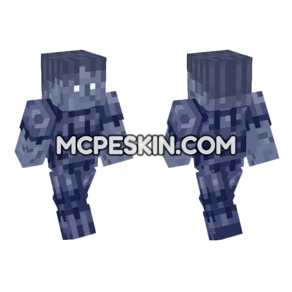 Plozoni Charon Cracked Minecraft Bedrock skin, front and back