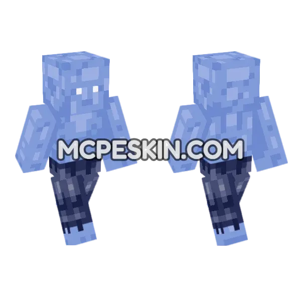 Plozoni Pluton Bald No Armor Minecraft Bedrock skin, front and back