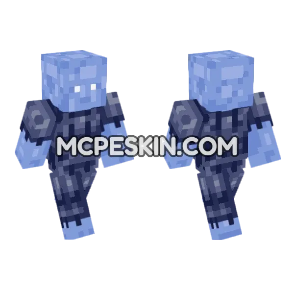 Plozoni Pluton Bald No Helm Minecraft Bedrock skin, front and back