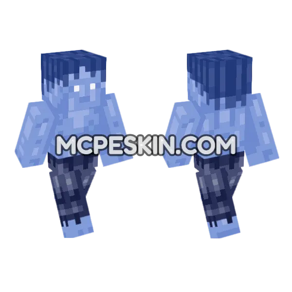 Plozoni Pluton No Armor Minecraft Bedrock skin, front and back