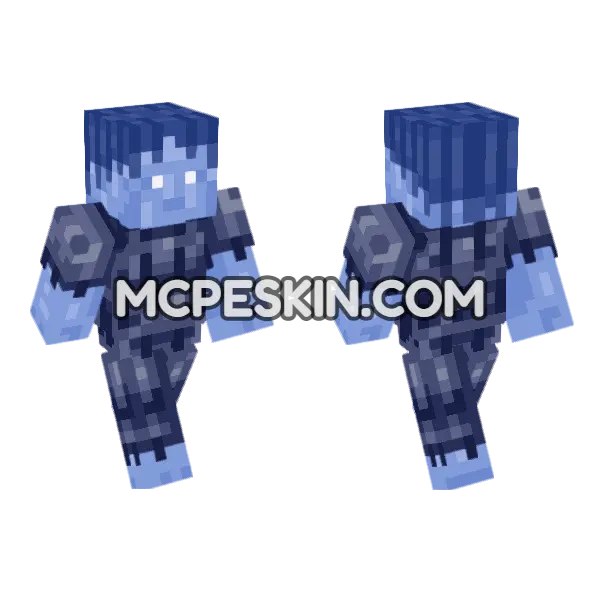 Plozoni Pluton No Helm Minecraft Bedrock skin, front and back