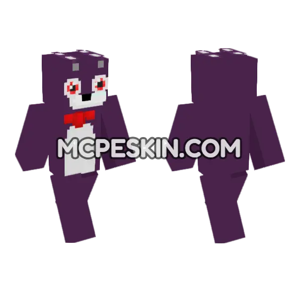 Plush Bonnie Skin Minecraft Bedrock skin, front and back