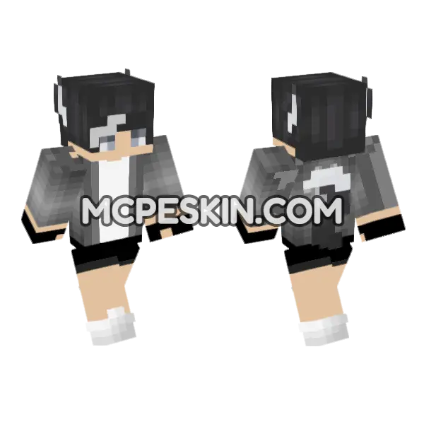 Pokemon Spirit Minecraft Bedrock skin, front and back
