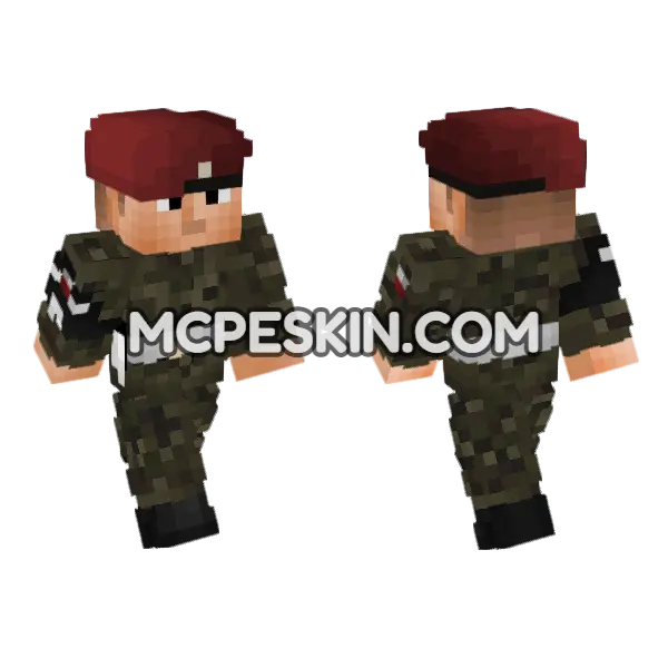 Polish MP Field Uni V3 Minecraft Bedrock skin, front and back