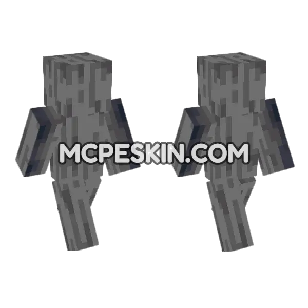 Polished Basalt Side Minecraft Bedrock skin, front and back