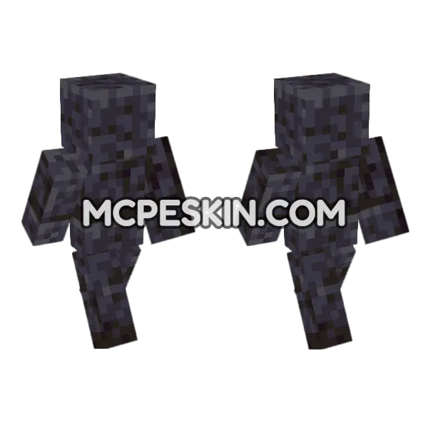 Polished Blackstone Minecraft Bedrock skin, front and back