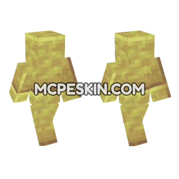 Polished Sulfur Minecraft Bedrock skin, front and back