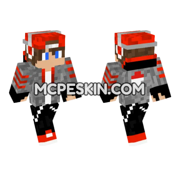 PopularMMOs Skin Minecraft Bedrock skin, front and back