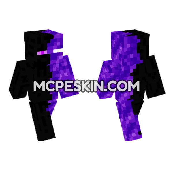 Portalman Minecraft Bedrock skin, front and back