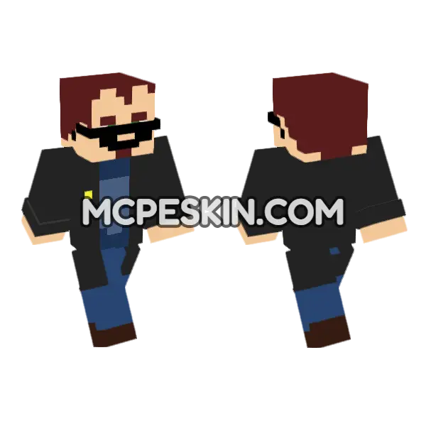 Postal 2 Dude Minecraft Bedrock skin, front and back