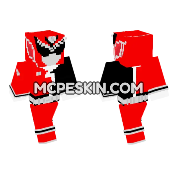 Power Rangers SPD Red Ranger, front and back