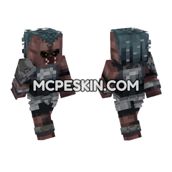 Predator Bad Land Minecraft Bedrock skin, front and back