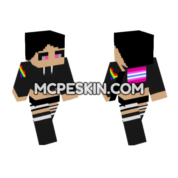 Pride Hoodie Girl, front and back