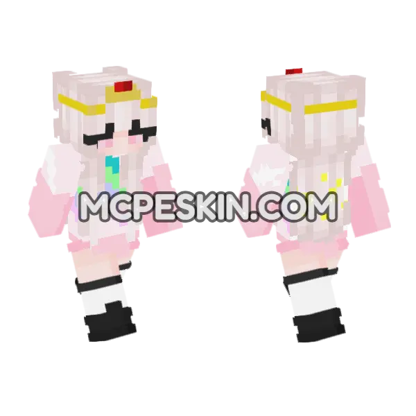 Princess Skin Minecraft Bedrock skin, front and back
