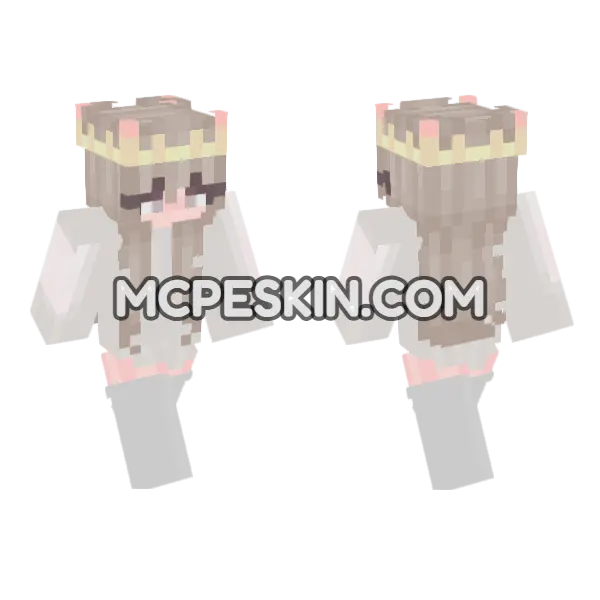 Princess Wannabe Minecraft Bedrock skin, front and back
