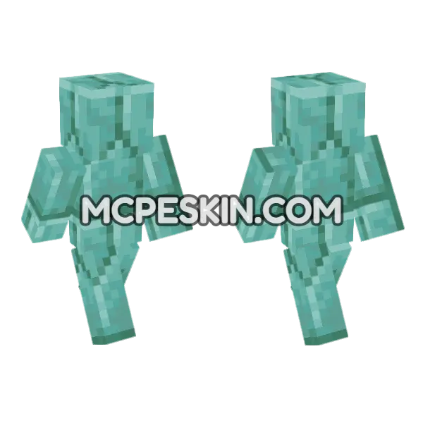 Prismarine Bricks Minecraft Bedrock skin, front and back