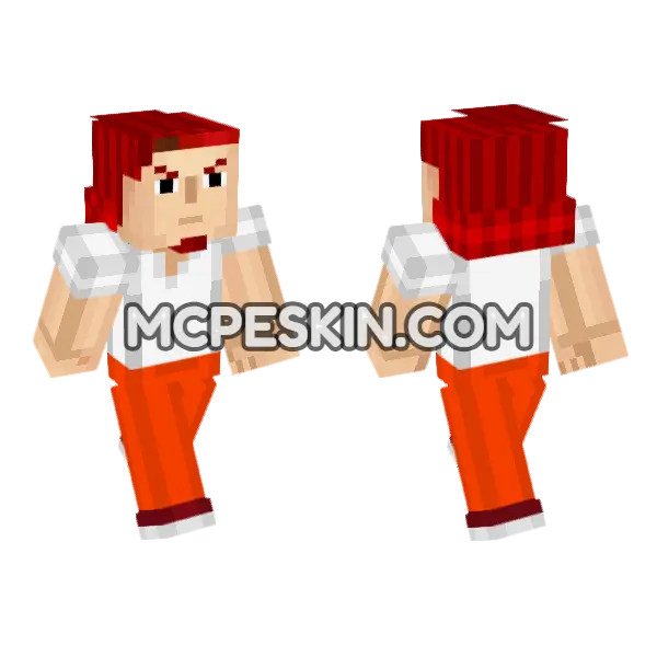 Prison Romeo Minecraft Bedrock skin, front and back