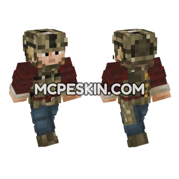 Private Military Operator Minecraft Bedrock skin, front and back