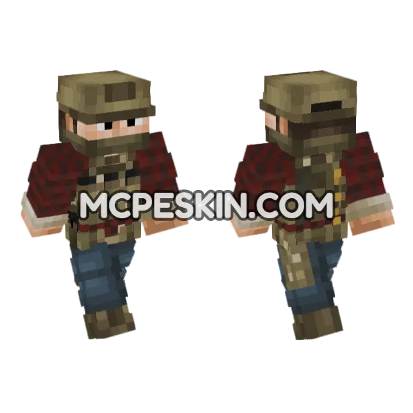 Private Military Operator Minecraft Bedrock skin, front and back