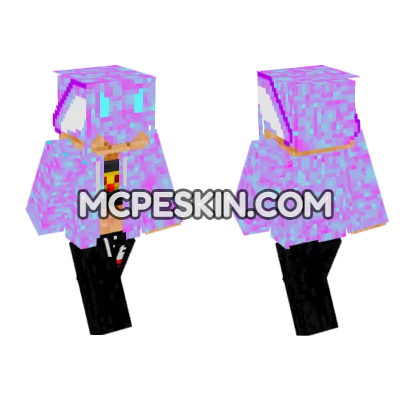 Protama Kun Minecraft Bedrock skin, front and back