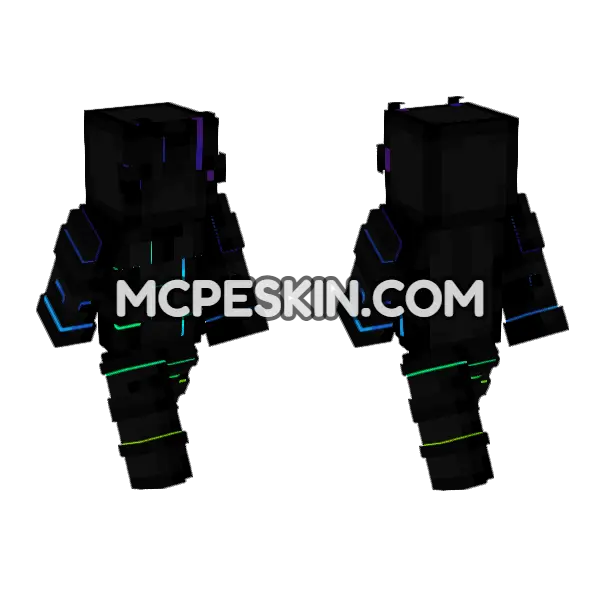 Pulse Skin Minecraft Bedrock skin, front and back