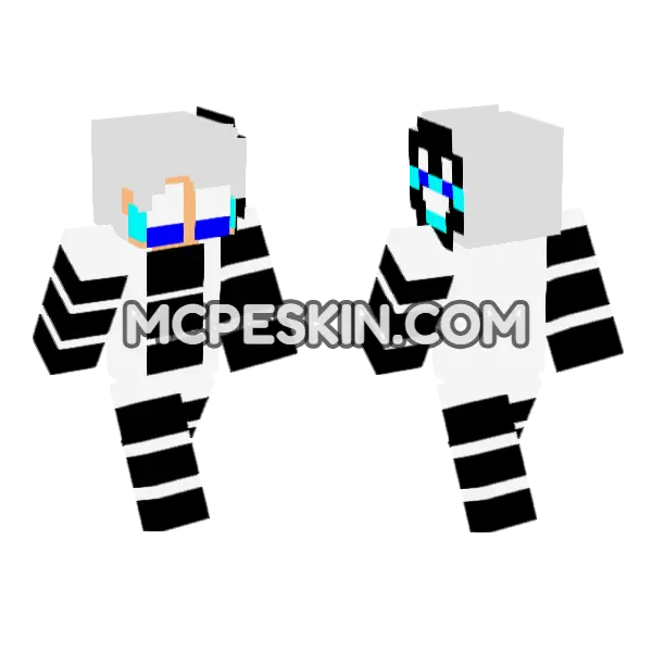 Puppet FNAF 2 Boy Minecraft Bedrock skin, front and back