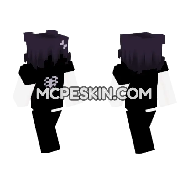 Purple 6504037 Minecraft Bedrock skin, front and back