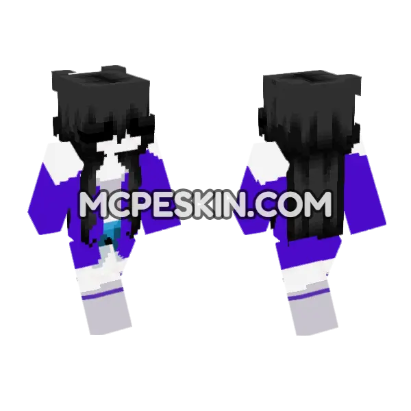 Purple and White Outfit, front and back