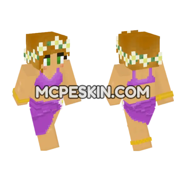 Purple Bikini Beach Girl, front and back