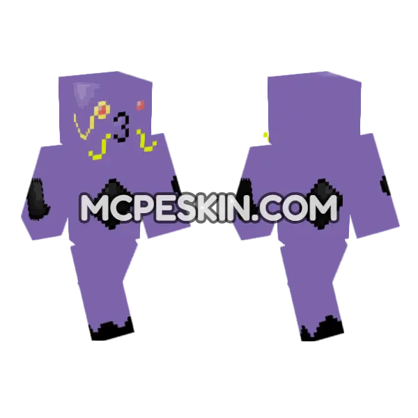 Purple Blob Creature, front and back