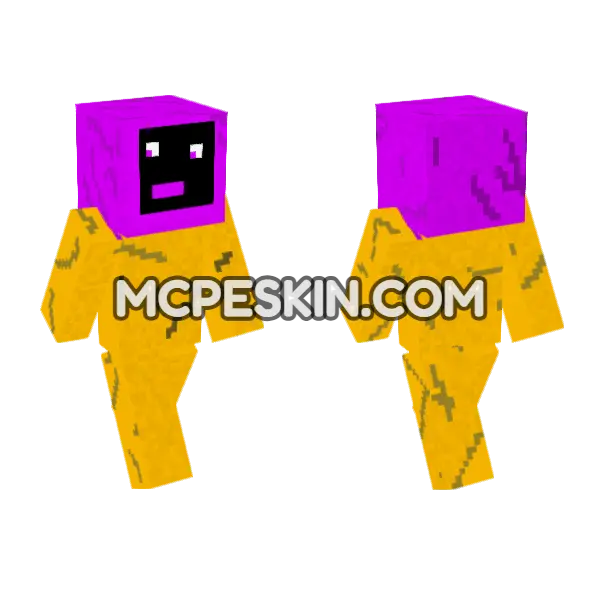 Purple Blob Monster, front and back